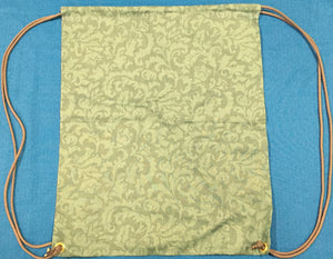 Green Paisley Print Drawstring Gym Bag made by Brenneman's Quilt & Sew