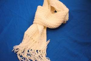 Hand Crafted Scarf in White - Stephanie Randall
